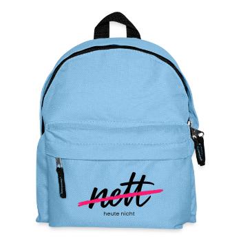 Nice - Not today. That was yesterday. - Kids' Backpack - light blue - Front