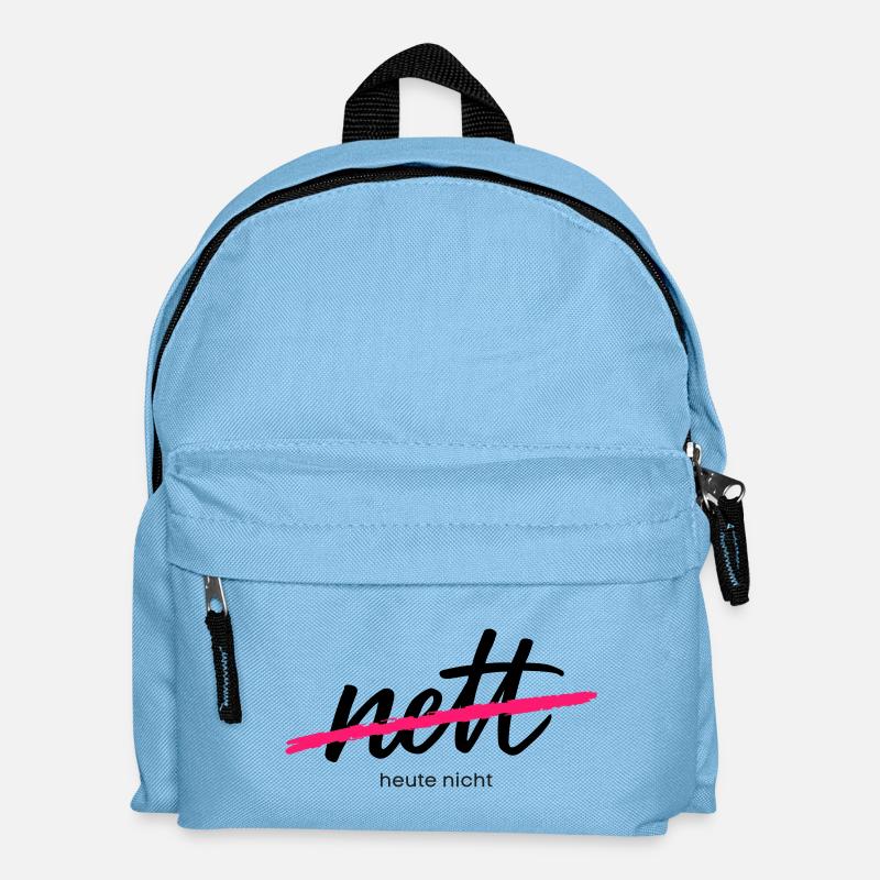 Nett - Heute nicht. Das war gestern.  - Kinder Rucksack - Hellblau