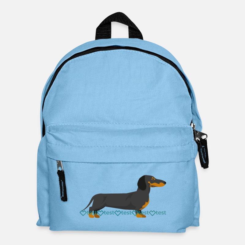 Silhouette teckel avec motif de filigrane - Sac à dos Enfant - bleu clair
