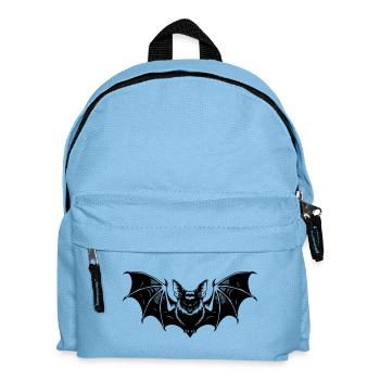 Fledermaus Gothic Illustration - Kinder Rucksack - Hellblau - Vorne