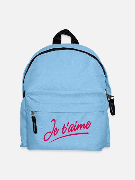 Je t'aime - Kinder Rucksack - Hellblau