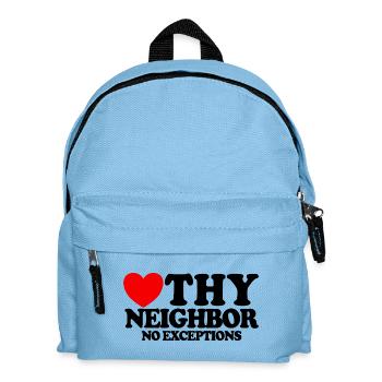 Aimez votre prochain – sans exception. Christian - Sac à dos Enfant - bleu clair - Devant
