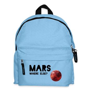 Mars Wo sonst: Design des roten Planeten - Kinder Rucksack - Hellblau - Vorne