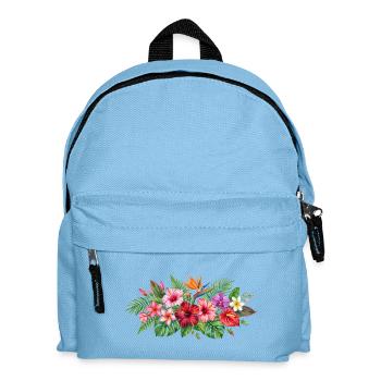 Tropical Blossoms Pattern - Kids' Backpack - light blue - Front