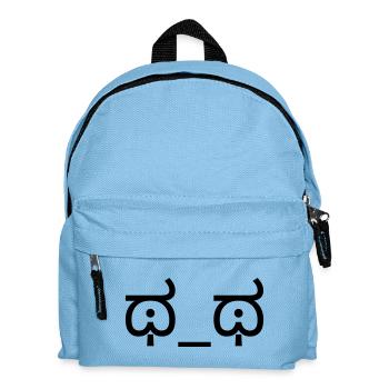 Émoticône Pleurant ಥ_ಥ Larmes Kaomoji - Sac à dos Enfant - bleu clair - Devant