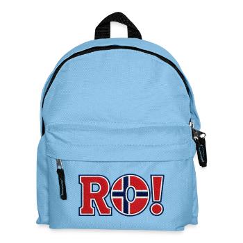 RO ! Design de support brodé en Norvège - Sac à dos Enfant - bleu clair - Devant