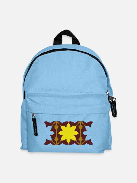 Kaleidoskop Gelb-Maron Muster - Kinder Rucksack - Hellblau