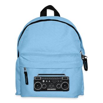80s Boombox - Kinder Rucksack - Hellblau - Vorne