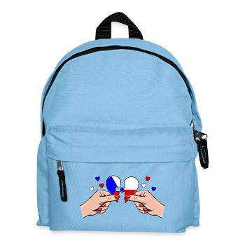Tschechien Frauenhände Herzpuzzle - Kinder Rucksack - Hellblau - Vorne