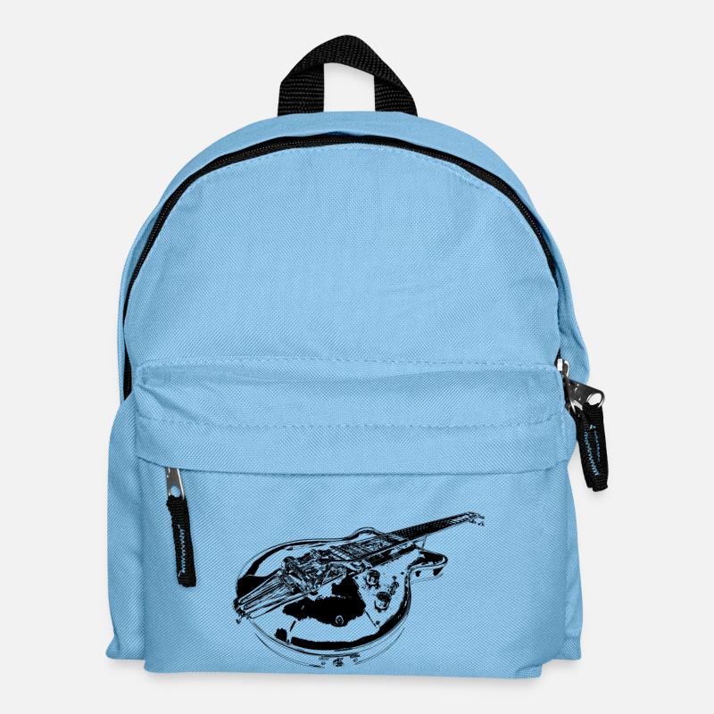 E-Gitarre - Kinder Rucksack - Hellblau