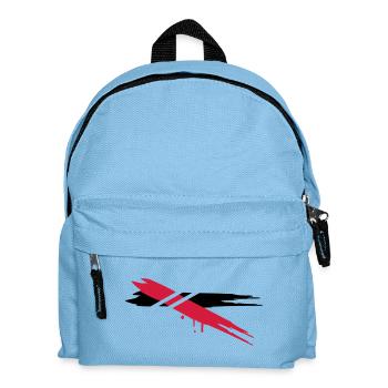 two color stripes with horizontal stripes - Kids' Backpack - light blue - Front