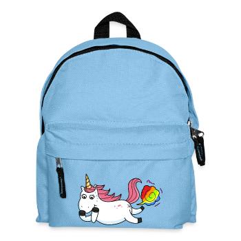 Farting licorne arc-en-ciel - Sac à dos Enfant - bleu clair - Devant