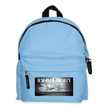 Coastal coordinates with industrial landscape - Kids' Backpack - light blue - Front