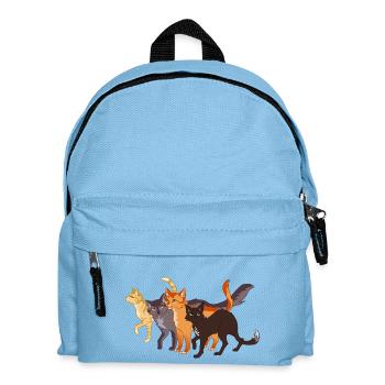 Warrior Cats Feuerstern Firestar Greystripe Katze - Kinder Rucksack - Hellblau - Vorne