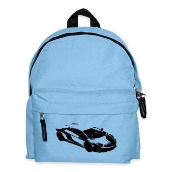 Lambo Sportwagen italienischer supercar - Kinder Rucksack - Hellblau - Vorne