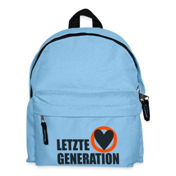 Letzte Generation - Design 4 - Kinder Rucksack - Hellblau - Vorne