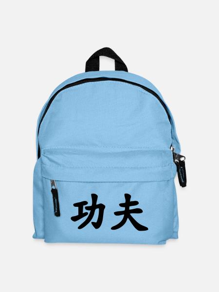 Caractère chinois de kung-fu - Sac à dos Enfant - bleu clair