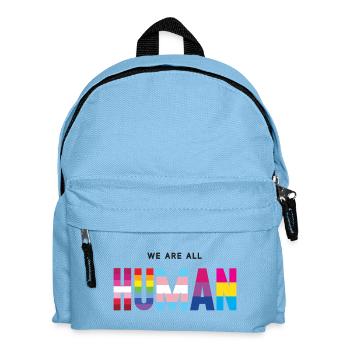 Mois de la fierté LGBT - Nous sommes tous humains - Sac à dos Enfant - bleu clair - Devant