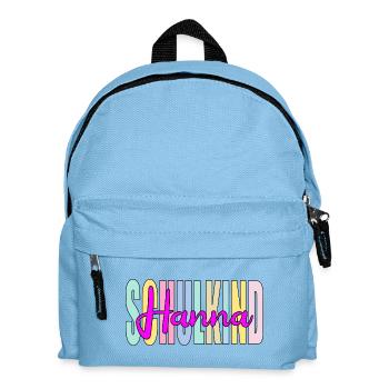 SCHULKIND MÄDCHEN - SCHRIFTZUG NAME HANNA - Kinder Rucksack - Hellblau - Vorne