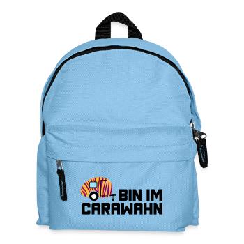 Caravan Caravan Zebra Pattern Fan Madness Camper - Kids' Backpack - light blue - Front
