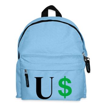 Letter u dollar - Kids' Backpack - light blue - Front