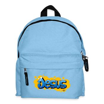 Jesus saves - Kids' Backpack - light blue - Front