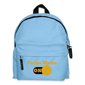Fokusmodus beim Umschalten - Kinder Rucksack - Hellblau - Vorne