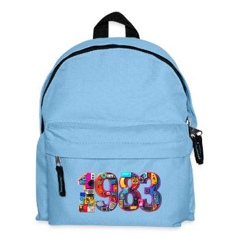 1983 – Marriage, date of birth, year, high school diploma - Kids' Backpack - light blue - Front