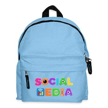 Colorful Social Media Pop Art - Kids' Backpack - light blue - Front