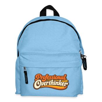 PROFESSIONAL OVERTHINKER Retro - Kids' Backpack - light blue - Front