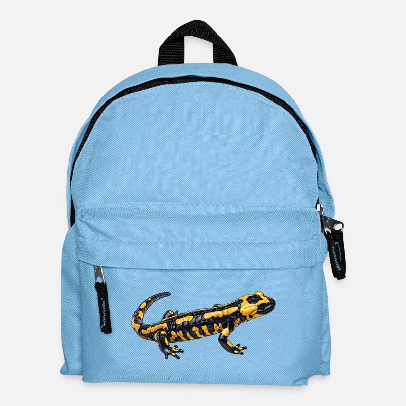 Fire salamander design - Kids' Backpack - light blue