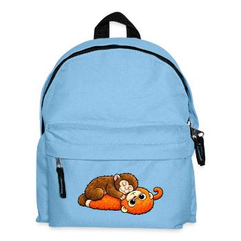 Monkey Punch Baby  - Kinder Rucksack - Hellblau - Vorne