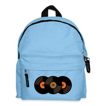 Vinyl Records Collection Music Fan - Kids' Backpack - light blue - Front