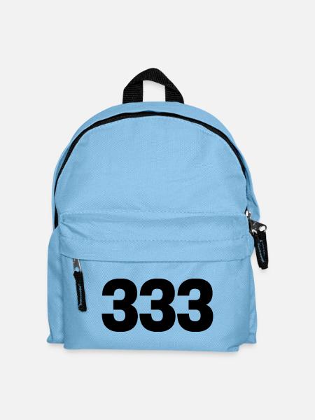 333 Engelzahl - Kinder Rucksack - Hellblau
