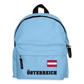 ÖSTERREICH Trikot Look - Flagge Fahne auf Brust - Kinder Rucksack - Hellblau - Vorne