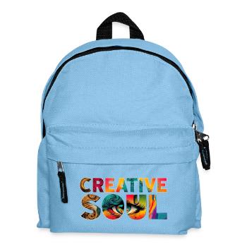 Artiste Soul Créatif Coloré Dicton. - Sac à dos Enfant - bleu clair - Devant