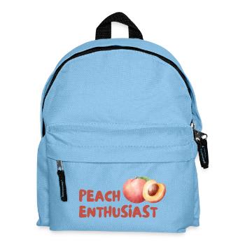 Pfirsich Enthusiast Design - Kinder Rucksack - Hellblau - Vorne