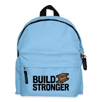 Build Stronger Logo - Kids' Backpack - light blue - Front