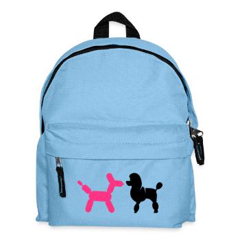 Poodle and Balloon Poodle - Kids' Backpack - light blue - Front