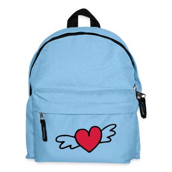 cadeau d'amour coeur volant - Sac à dos Enfant - bleu clair - Devant