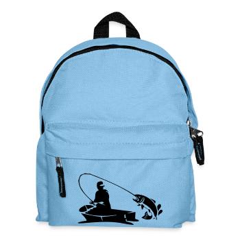 Angeln - Kinder Rucksack - Hellblau - Vorne