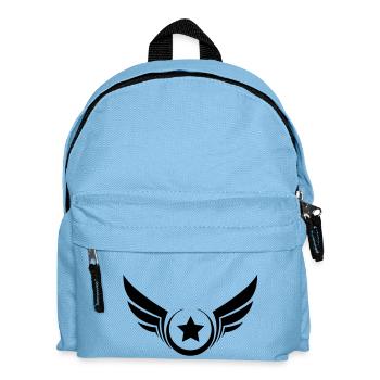 Winged star, star with wings - Kids' Backpack - light blue - Front