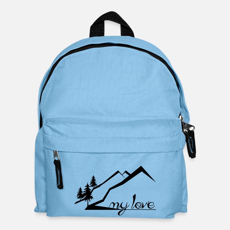 Berge - Kinder Rucksack - Hellblau