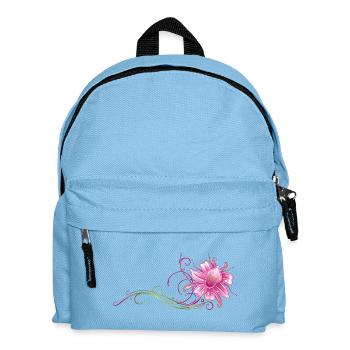 Bunte Orchidee, Ranke in pink und grün - Kinder Rucksack - Hellblau - Vorne