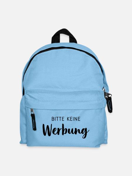 Bitte keine Werbung Aufkleber Briefkasten - Kinder Rucksack - Hellblau