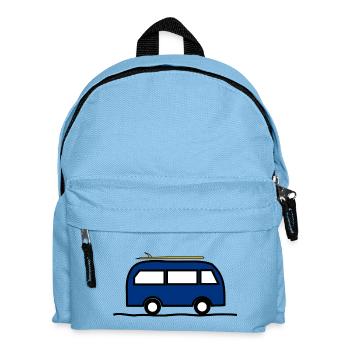 VAN. SURF. LIVE THE HOLIDAYS. HOLIDAYS. - Kids' Backpack - light blue - Front
