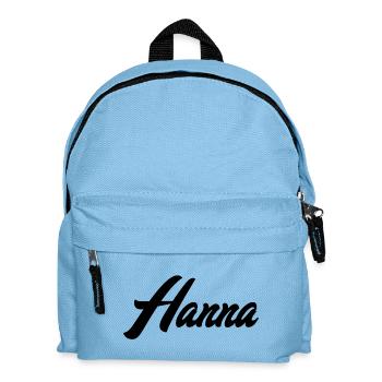 Hanna Name Abstraktes Farbenspiel auf Leinwand - Kinder Rucksack - Hellblau - Vorne