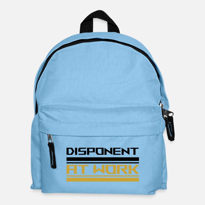 Disponent at work black - Kids' Backpack - light blue