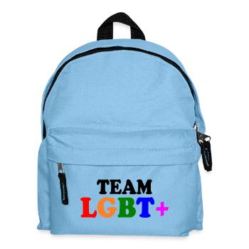 Team lgbt - Kinder Rucksack - Hellblau - Vorne