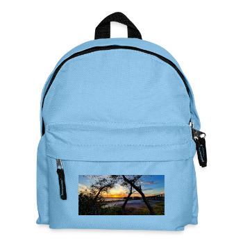 Sonnenuntergang über der Wildnis - Kinder Rucksack - Hellblau - Vorne